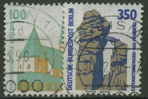 Berlin 1989 Sehenswürdigkeiten Bauwerke 834/35 gestempelt