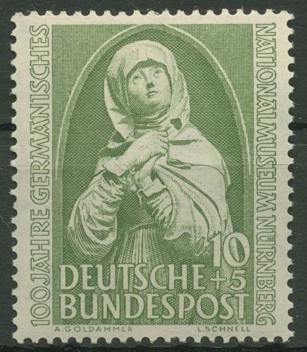 Bund 1952 100 Jahre Germanisches Nationalmuseum Nürnberg 151 postfrisch