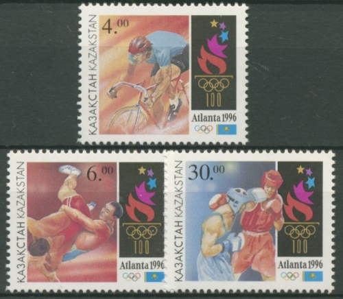 Kasachstan 1996 Olympische Sommerspiele Atlanta 123/25 postfrisch