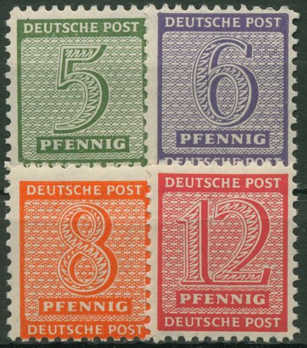 SBZ West-Sachsen 1945 Ziffern mit amtl. (Versuchs)-Zähnung 120/23 X postfrisch