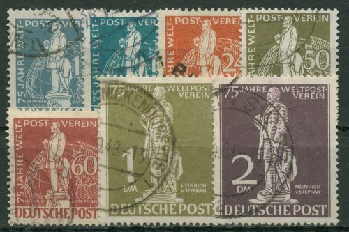 Berlin 1949 75 Jahre Weltpostverein UPU, Heinrich von Stephan 35/41 gestempelt