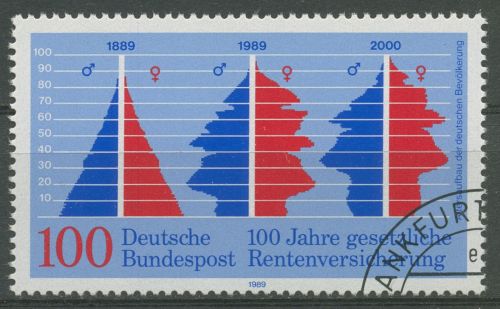 Bund 1989 Rentenversicherung 1426 gestempelt