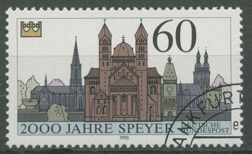 Bund 1990 Speyer Dom Bauwerke 1444 gestempelt