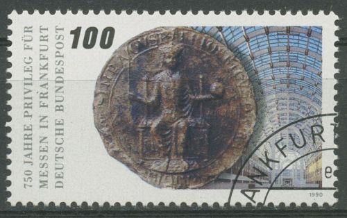 Bund 1990 Frankfurter Messe Siegel 1452 gestempelt