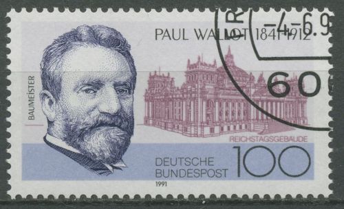 Bund 1991 Reichstag Berlin Architekt Paul Wallot 1536 gestempelt