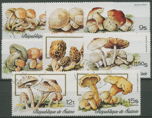 Guinea 1977 Pilze Steinpilz Morchel 759/66 gestempelt
