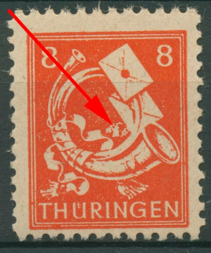 SBZ Thüringen Freimarke mit Plattenfehler 96 AX t I postfrisch
