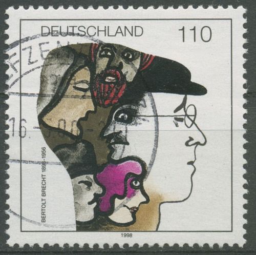 Bund 1998 Bertholt Brecht 1972 gestempelt