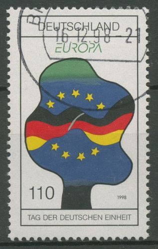Bund 1998 Europa CEPT Feste & Feiertage Tag d. deutschen Einheit 1985 gestempelt