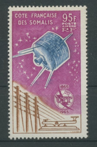 Franz. Somaliküste 1965 Int. Fernmeldeunion Nachrichtensatellit 365 postfrisch