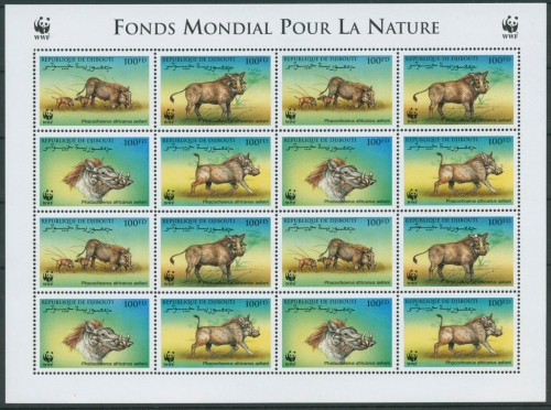 Dschibuti 2000 WWF Naturschutz Warzenschweine 678/81 K postfrisch (C23118)