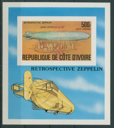 Elfenbeinküste 1977 Luftschiffe Block 8 postfrisch (R20129)