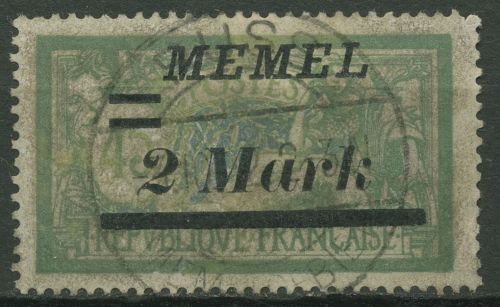 Memelgebiet 1922 Freimarke mit Aufdruckfehler 88 IV gestempelt