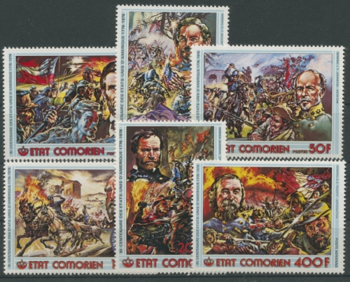 Komoren 1976 200 Jahre Unabhängigkeit der USA 316/21 A postfrisch