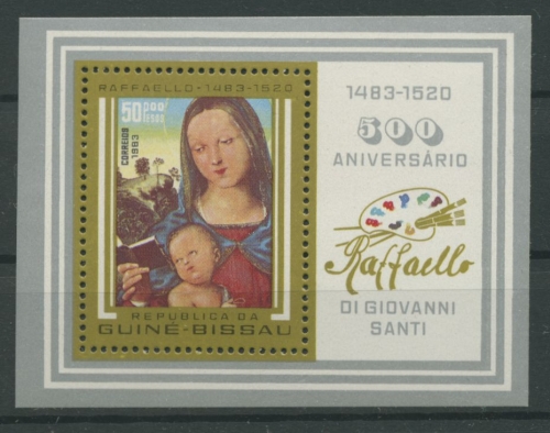 Guinea-Bissau 1983 500. Geburtstag Raffael Block 251 postfrisch