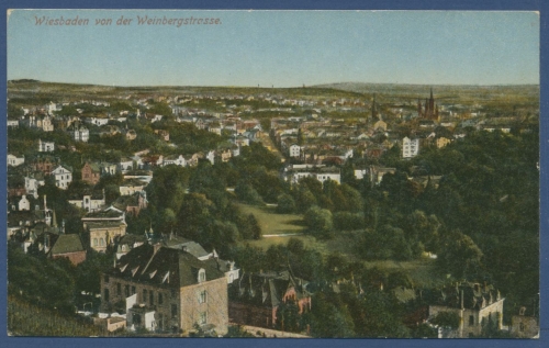 Wiesbaden Stadtansicht von der Weinbergstraße, ungebraucht (AK590)