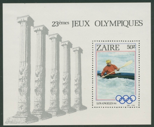 Kongo - Zaire 1984 Olympische Spiele Los Angeles Block 49 postfrisch (C41940)
