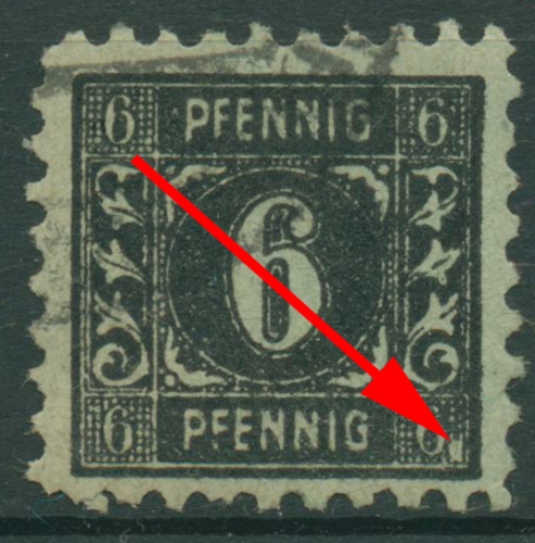 SBZ Mecklenburg-Vorpommern Freimarke mit Plattenfehler 8 x VIII gestempelt