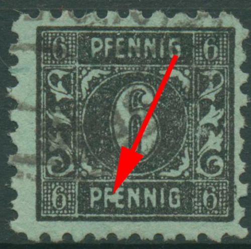 SBZ Mecklenburg-Vorpommern Freimarke mit Plattenfehler 8 x XVI gestempelt