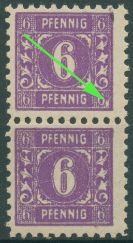 SBZ Mecklenburg-Vorpommern Freimarke Plattenfehler 9 a VIII postfrisch geprüft