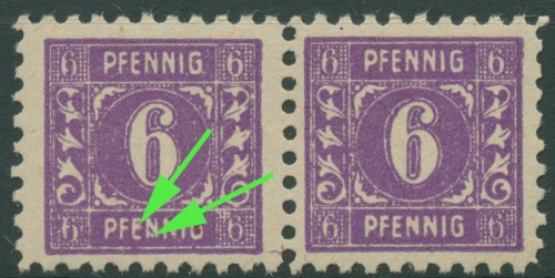 SBZ Mecklenburg-Vorpommern Freimarke m. Plattenfehler 9 a XII postfrisch geprüft