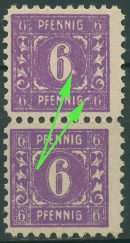 SBZ Mecklenburg-Vorpommern Freimarke Plattenfehler 9 a XIV postfrisch geprüft