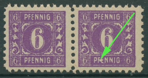 SBZ Mecklenburg-Vorpommern Freimarke Plattenfehler 9 a XVI postfrisch geprüft
