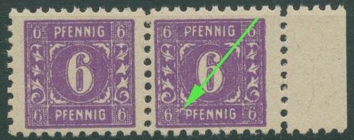 SBZ Mecklenburg-Vorpommern Freimarke Plattenfehler 9 a XXIII postfrisch geprüft