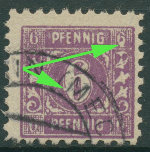 SBZ Mecklenburg-Vorpommern Freimarke mit Plattenfehler 9 a XXIV gestempelt