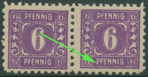 SBZ Mecklenburg-Vorpommern Freim. Plattenfehler 9 a XXXII postfrisch geprüft