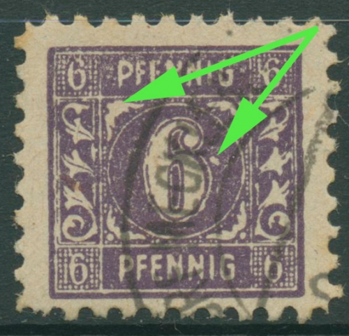 SBZ Mecklenburg-Vorpommern Freimarke mit Plattenfehler 9 c IV gestempelt