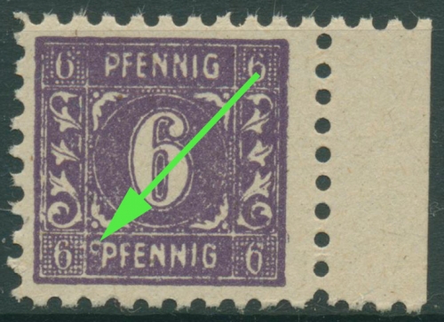 SBZ Mecklenburg-Vorpommern Freimarke mit Plattenfehler 9 c XXIII postfrisch