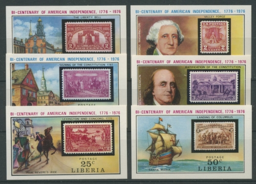 Liberia 1976 200 Jahre USA 953/58 B postfrisch