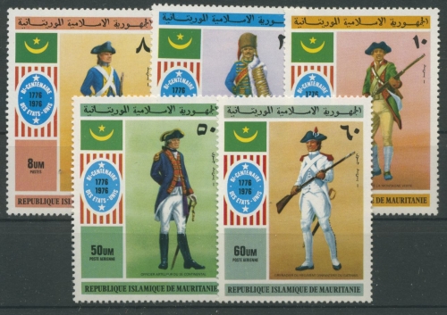 Mauretanien 1976 200 Jahre Unabhängigkeit der USA 528/32 postfrisch