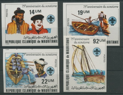 Mauretanien 1982 75 Jahre Pfadfinder 744/47 B ungezähnt postfrisch