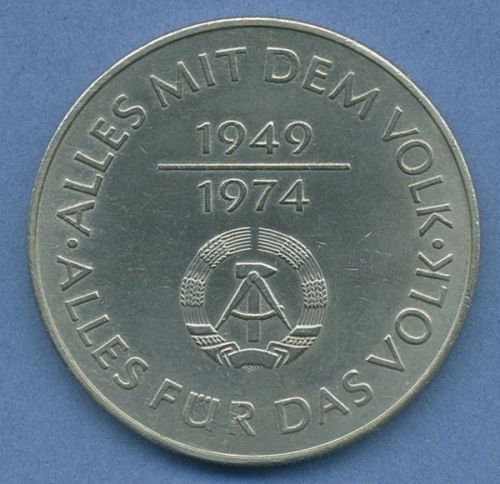 DDR 10 Mark 1974 25 Jahre DDR, J 1551 vz/st (m4852)