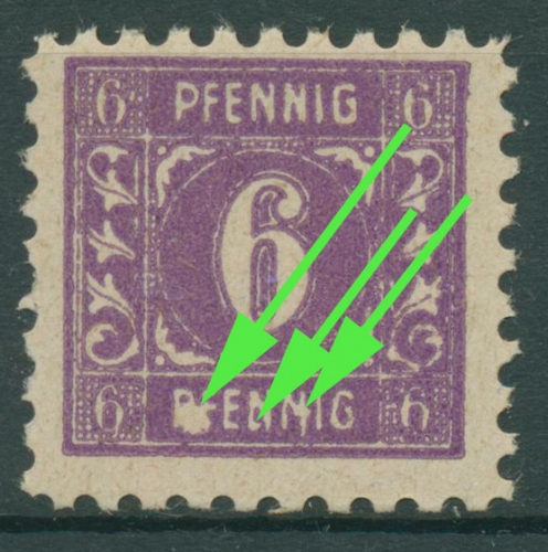 SBZ Mecklenburg-Vorpommern Freimarke mit Plattenfehler 9 d XI postfrisch geprüft