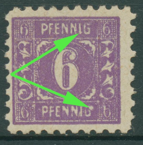 SBZ Mecklenburg-Vorpommern Freimarke mit Plattenfehler 9 d XIII postfrisch