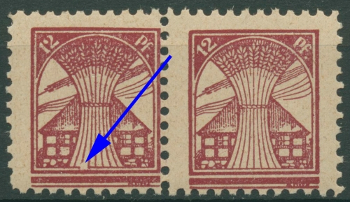 SBZ Mecklenburg-Vorpommern Freimarke mit Plattenfehler 17 I PF I Paar postfrisch