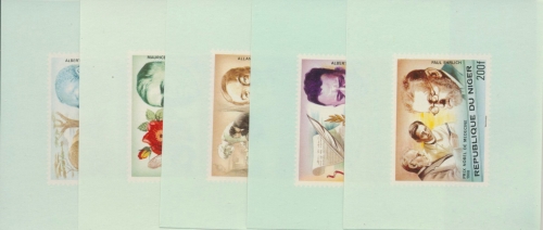 Niger 1977 Nobelpreisträger 586/90 geschnitten als Blocks postfrisch (G20449)