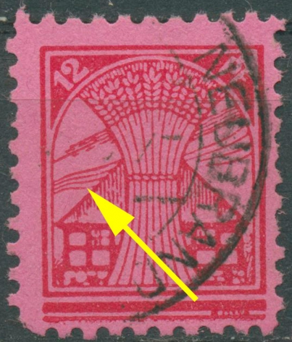 SBZ Mecklenburg-Vorpommern Freimarke mit Plattenfehler 19 y II PF II gestempelt