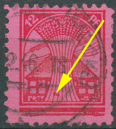 SBZ Mecklenburg-Vorpommern Freimarke mit Plattenfehler 19 y II PF XVI gestempelt