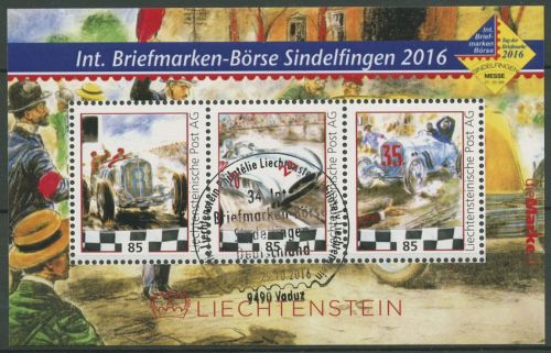 Liechtenstein "dieMarke" 2016 Motorsport Block gestempelt (C60438)