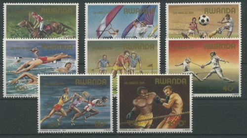 Ruanda 1984 Olympiade Los Angeles 1275/82 postfrisch