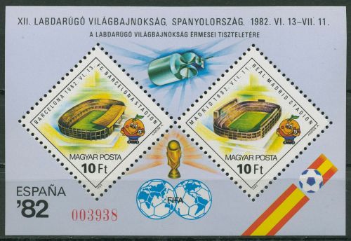 Ungarn 1982 Fußball-WM Spanien Stadien Sonder-Block 155 A I postfrisch (C92592)