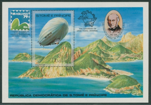 Sao Tomé und Principe 1979 Zeppelin Block 36 A postfrisch (C27048)