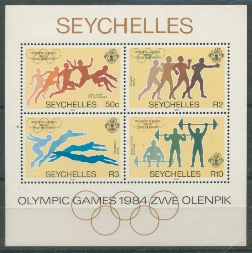 Seychellen 1984 Olympische Sommerspiele Los Angeles Block 24 postfrisch (C41309)