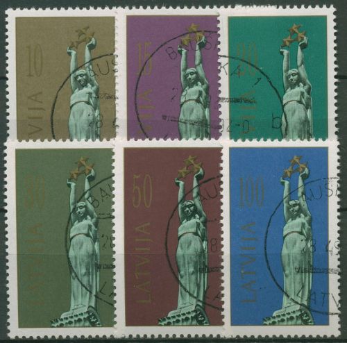Lettland 1991 Freiheitsdenkmal Riga 317/22 gestempelt