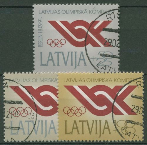 Lettland 1992 Olympisches Komitee 323/25 gestempelt