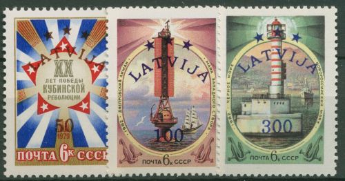 Lettland 1993 Freimarken Sowjetunion 348/50 postfrisch